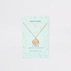 River Island Womens Virgo Zodiac Sign Gold Colour Necklace