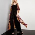 River Island Womens Print Cold Shoulder Maxi Kimono