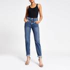 River Island Womens Mom Rolled Hem Denim Jeans
