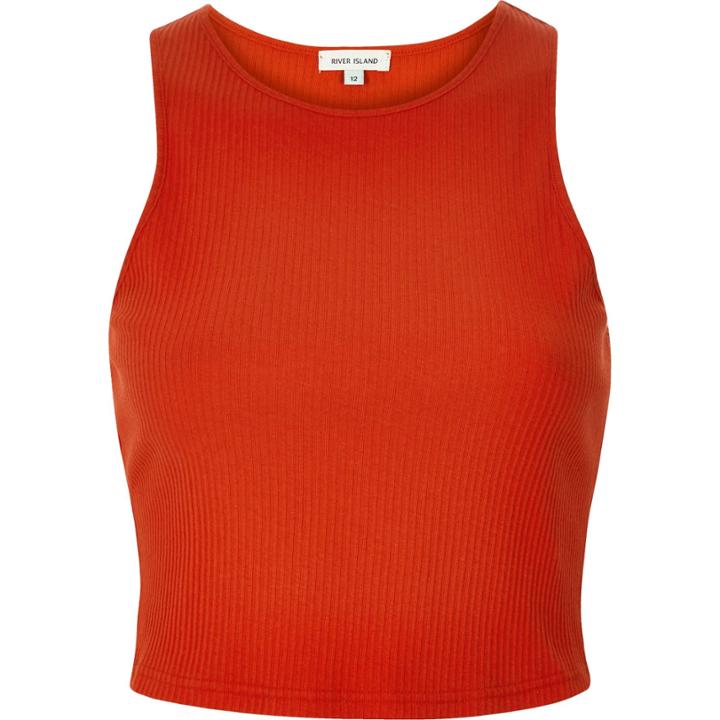 River Island Womens '90s Ribbed Crop Top