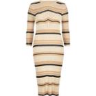 River Island Womens Stripe Ribbed Midi Dress