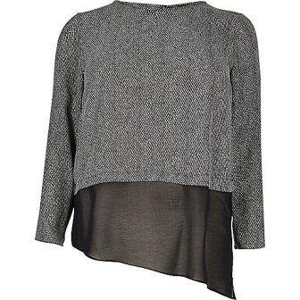 River Island Womens Plus Print Double Layer Top