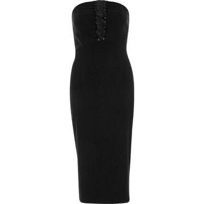River Island Womens Corset Bandeau Bodycon Midi Dress