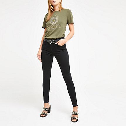 River Island Womens Embroidered T-shirt