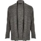 River Island Mens Textured Open Front Cardigan