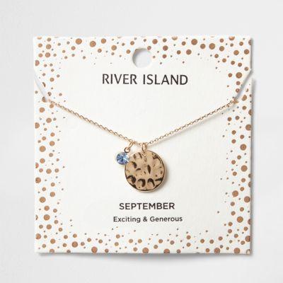 River Island Womens Gem September Birthstone Necklace