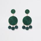 River Island Womens Seedbead Triple Ball Drop Earrings