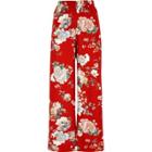 River Island Womens Floral Wide Leg High Waisted Pants
