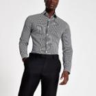 River Island Mens Muscle Fit Stripe Shirt