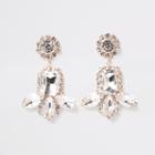 River Island Womens Gold Tone Jewel Rhinestone Drop Clip On Earring