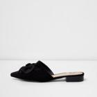 River Island Womens Velvet Bow Backless Mules