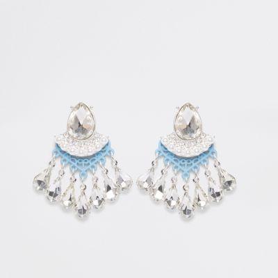 River Island Womens Diamante Stone Stud Earrings