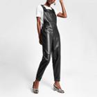 River Island Womens Leather Dungarees