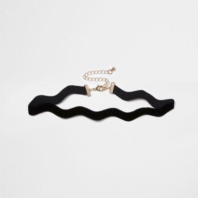 River Island Womens Velvet Wavy Band Choker