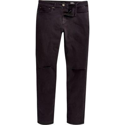 River Island Mens Ripped Sid Skinny Stretch Jeans