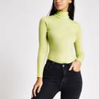River Island Womens Neon Long Sleeve Roll Neck Knitted Top