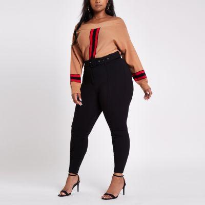 River Island Womens Plus Tailored Belted Trousers