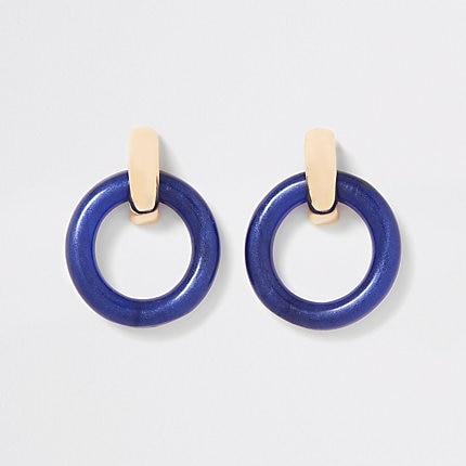 River Island Womens Round Doorknocker Earrings