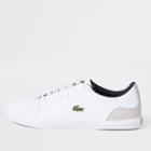 River Island Mens Lacoste White Leather Contrast Sneakers