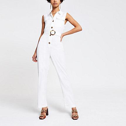 River Island Womens White Utility Boiler Suit