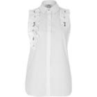 River Island Womens White Frill And Gem Embellished Top