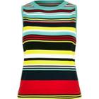 River Island Womens Knit Stripe Sleeveless Top