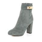 River Island Womens Suede Lock Heeled Ankle Boots