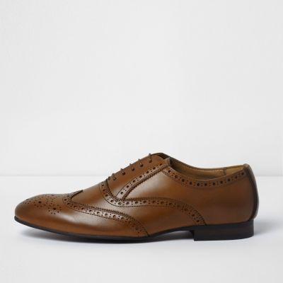 River Island Mens Brown Lace-up Oxford Brogues