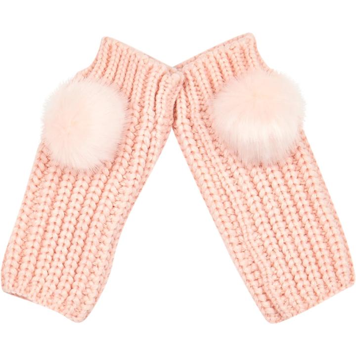 River Island Womens Knitted Pom Pom Hand Warmers