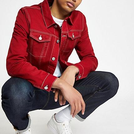 River Island Mens Contrast Stitch Classic Fit Jacket