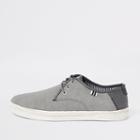 River Island Mens Espadrille Trim Lace-up Plimsolls