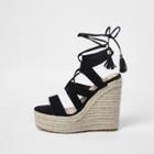 River Island Womens Lace-up Espadrille Wedges Sandals