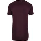 River Island Mens Muscle Fit Longline Crew T-shirt
