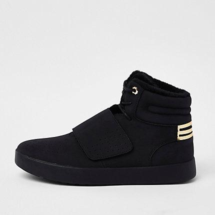 River Island Mens Fleece Lined High Top Sneakers