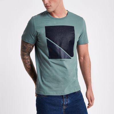 River Island Mens Jack And Jones Core Textured T-shirt