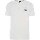 River Island Mens White Flock Print Muscle Fit T-shirt