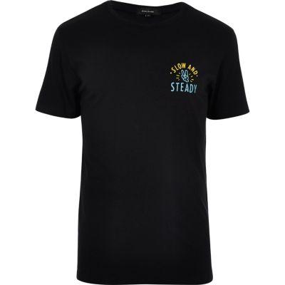 River Island Mens Slogan Print T-shirt