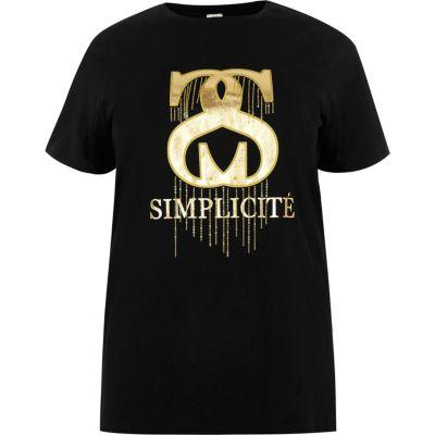 River Island Womens Plus 'simplicite' Foil Print T-shirt