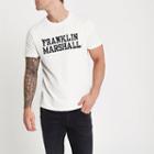 River Island Mens Franklin And Marshall White Print T-shirt