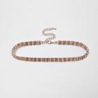 River Island Womens Plus Rose Gold Tone Rhinestone Choker