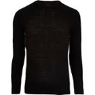 River Island Mens Cable Knit Tape Side Muscle Fit Jumper