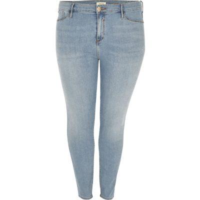 River Island Womens Plus Light Wash Molly Jeggings