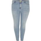 River Island Womens Plus Light Wash Molly Jeggings
