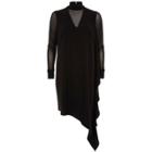 River Island Womens Mesh Insert Asymmetric Hem Dress