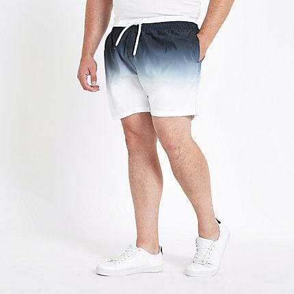 River Island Mens Big And Tall Dip Dye Swim Trunks
