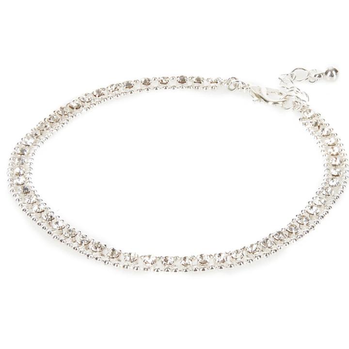 River Island Womens Silver Tone Embellished Anklet