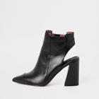 River Island Womens Leather Open Back Shoe Boots
