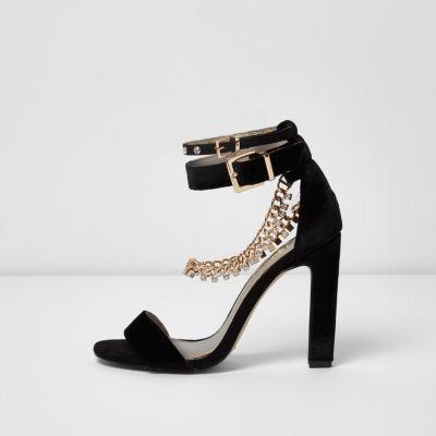 River Island Womens Rhinestone Chain Sandals