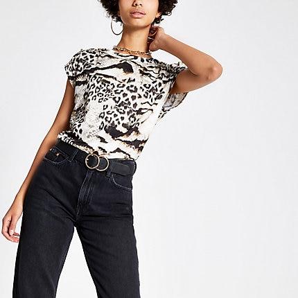 River Island Womens Animal Print T-shirt