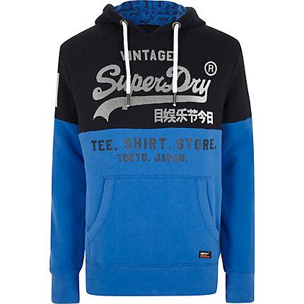 River Island Mens Superdry Block Hoodie
